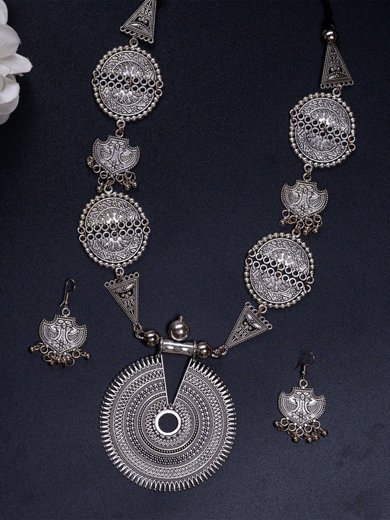 Sowpeace Handcrafted German Silver Necklace: Mandala Sun Design – view 2
