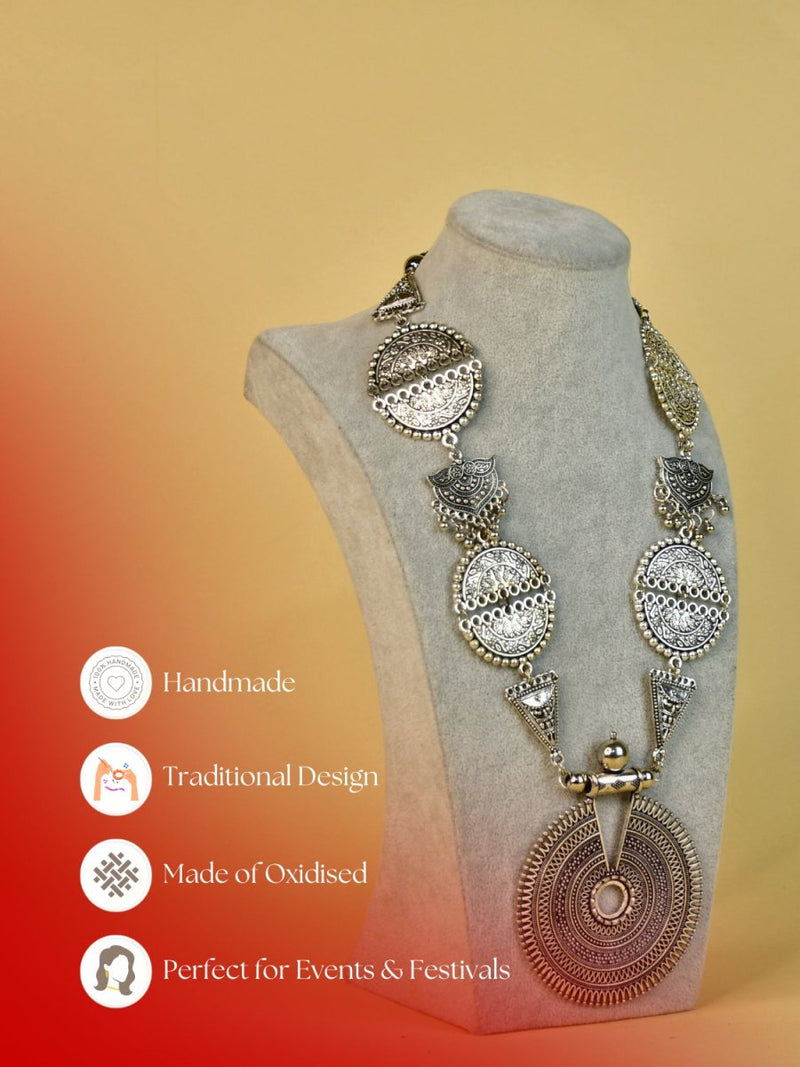 Sowpeace Handcrafted German Silver Necklace: Mandala Sun Design – view 7