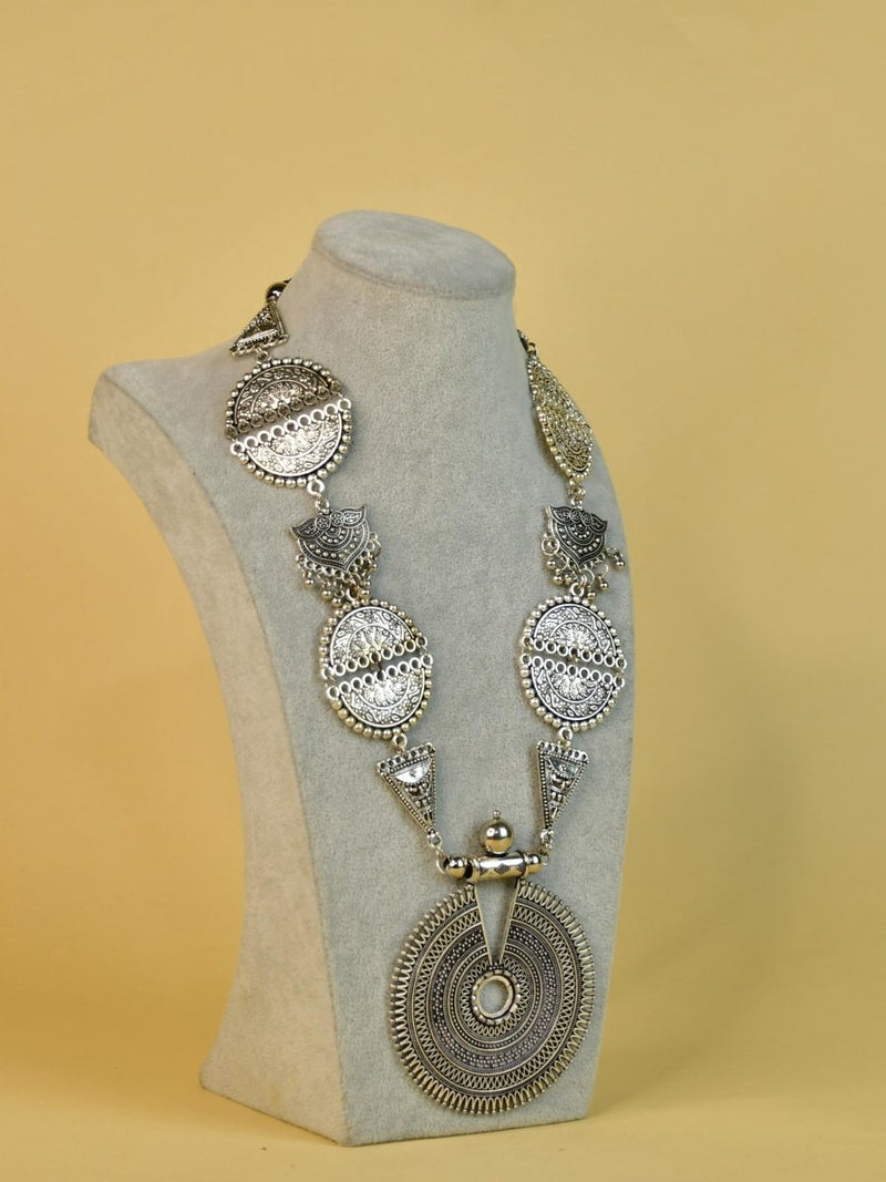 Sowpeace Handcrafted German Silver Necklace: Mandala Sun Design – view 3