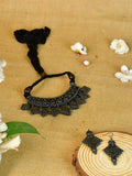 Sowpeace Handcrafted Terracotta Choker: Black with Kite Patterns - Choker - SOWPEACE - Sowpeace Handcrafted Terracotta Choker: Black with Kite Patterns - Flow - Pend - BTER - PSCH - Sowpeace