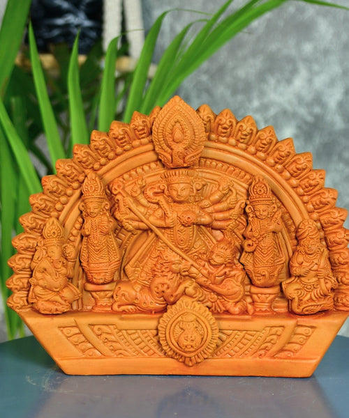 Sowpeace Handmade Terracotta Durga: Artisan Tabletop Decor