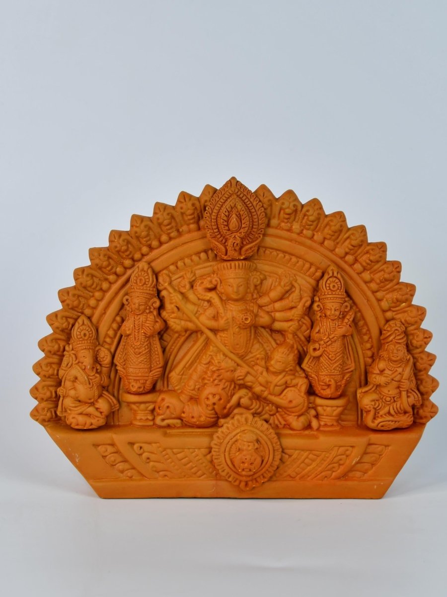 Sowpeace Handmade Terracotta Durga: Artisan Tabletop Decor - terracotta tabletop - Sowpeace - Sowpeace Handmade Terracotta Durga: Artisan Tabletop Decor - Terr - Terr - TT - THDS - Sowpeace