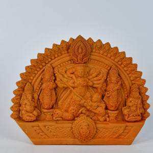 Sowpeace Handmade Terracotta Durga: Artisan Tabletop Decor - terracotta tabletop - Sowpeace - Sowpeace Handmade Terracotta Durga: Artisan Tabletop Decor - Terr - Terr - TT - THDS - Sowpeace