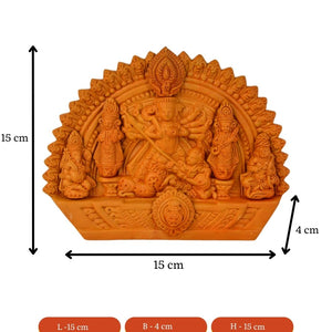 Sowpeace Handmade Terracotta Durga: Artisan Tabletop Decor - terracotta tabletop - Sowpeace - Sowpeace Handmade Terracotta Durga: Artisan Tabletop Decor - Terr - Terr - TT - THDS - Sowpeace