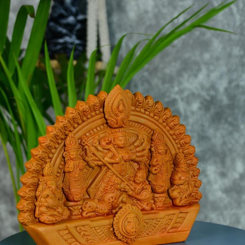 Sowpeace Handmade Terracotta Durga: Artisan Tabletop Decor - terracotta tabletop - Sowpeace - Diwali - New Arrivals