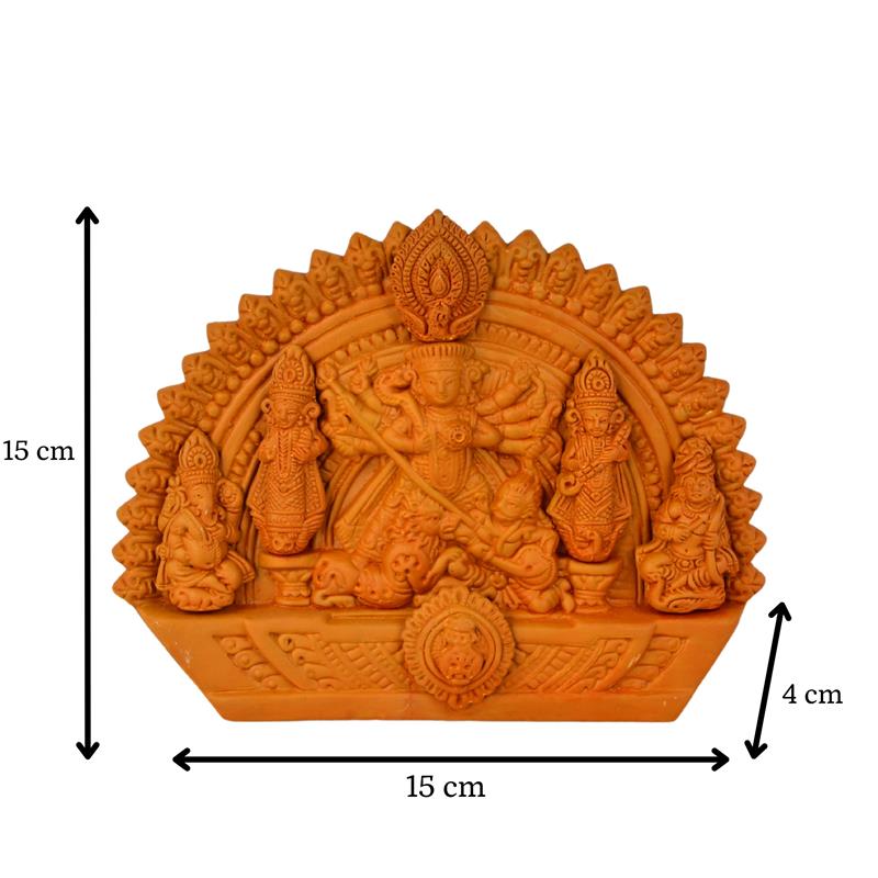 Sowpeace Handmade Terracotta Durga: Artisan Tabletop Decor