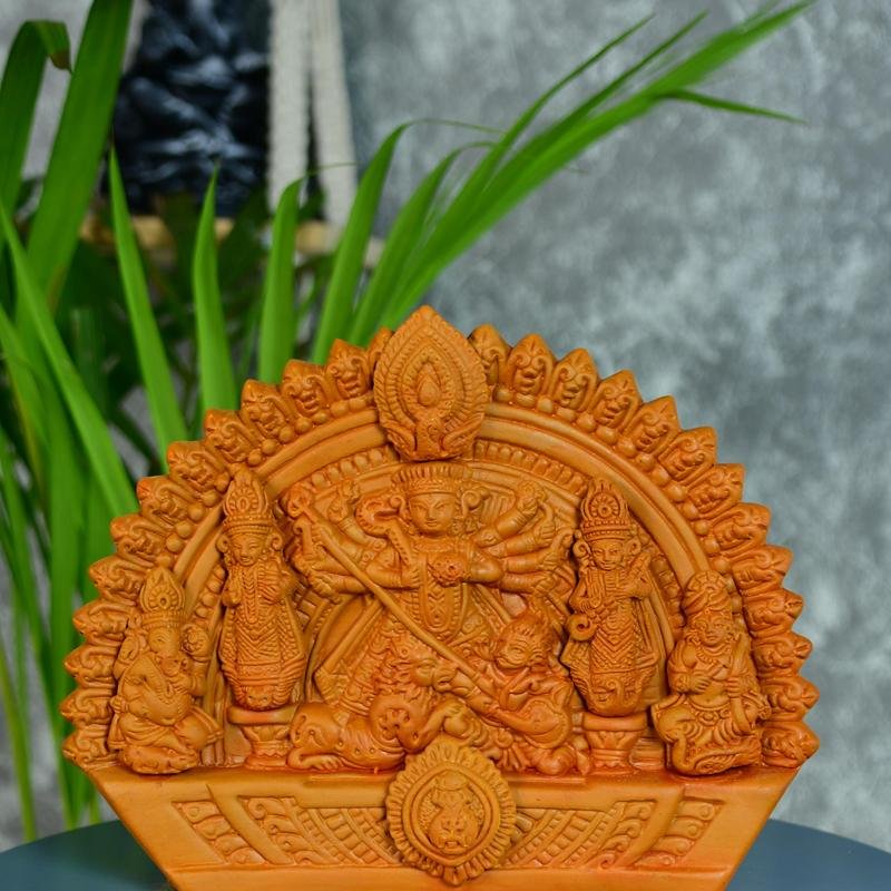 Sowpeace Handmade Terracotta Durga: Artisan Tabletop Decor