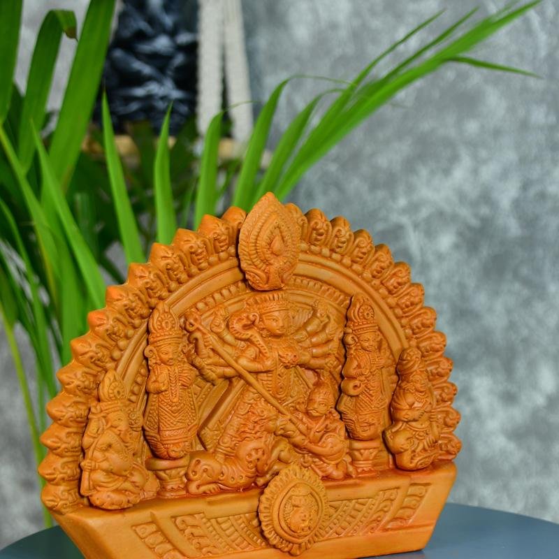 Sowpeace Handmade Terracotta Durga: Artisan Tabletop Decor