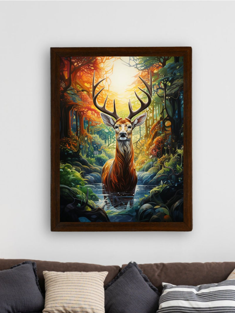 Sowpeace Harmony: Find Your Handcrafted Abstract 12 Singha – Premium Indian-Inspired Canvas Art for Elegant Home Decoration – view 3