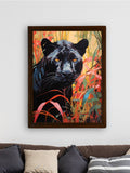 Sowpeace Harmony: Find Your Handcrafted Abstract Black Panther – Premium Indian - Inspired Canvas Art for Stylish and Elegant Interiors - Wall painting - Chitran by sowpeace - Sowpeace Harmony: Find Your Handcrafted Abstract Black Panther – Premium Indian - Inspired Canvas Art for Stylish and Elegant Interiors - Sowpeace