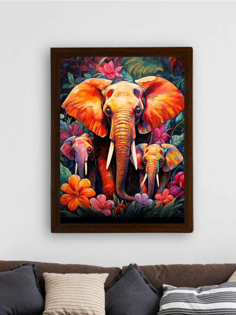 Sowpeace Harmony: Find Your Handcrafted Abstract Elephant – Premium Indian-Inspired Canvas Art for Elegant Home Decor – view 3