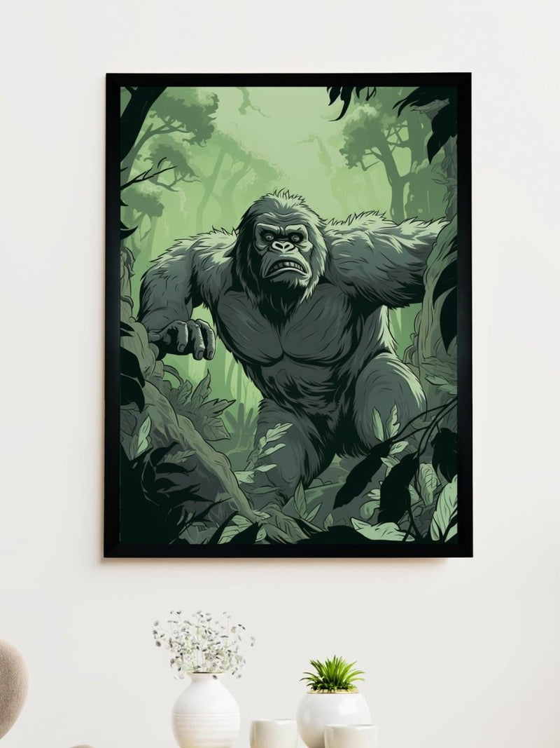 Sowpeace Harmony: Find Your Handcrafted Abstract Gorilla – Premium Indian-Inspired Canvas Art for Modern and Stylish Interiors – view 2
