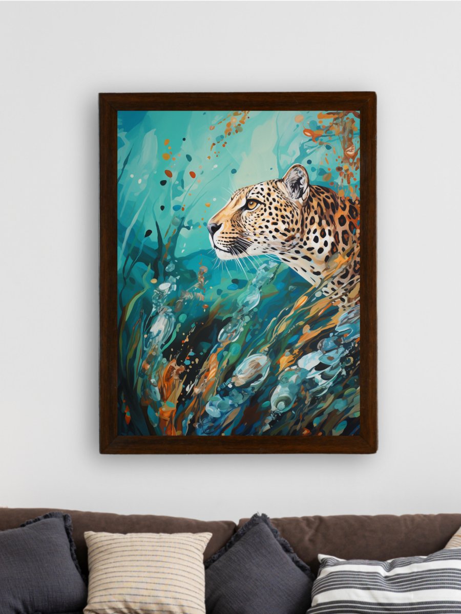 Sowpeace Harmony: Find Your Handcrafted Abstract Leopard – Premium Indian-Inspired Canvas Art for Stylish Home Interiors