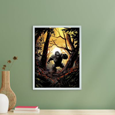 Sowpeace Harmony: Find Your Handcrafted Abstract Gorilla – Premium Indian-Inspired Canvas Art for Modern and Stylish Interiors