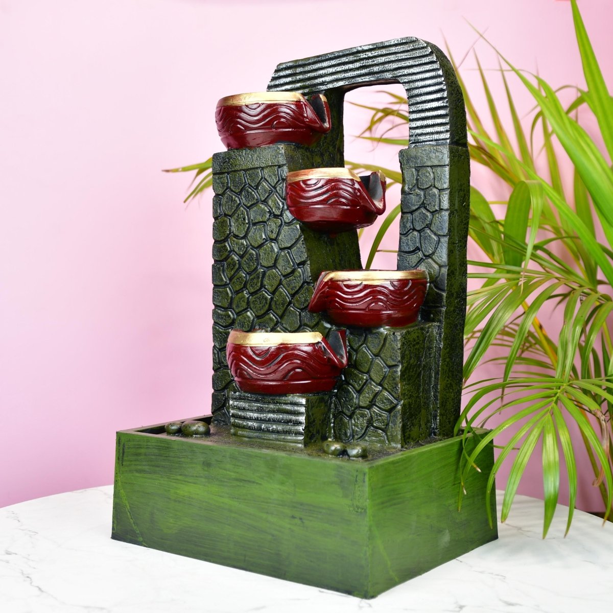 Sowpeace Harmony Veil Cascading Waterfall | Elegant Indoor Resin Fountain for Relaxing Home Décor & Gifting - Sowpeace - 