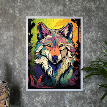 Sowpeace Harmony: Wildlife inspired abstract Wolf -Wall painting-Chitran by sowpeace-Sowpeace Harmony: Wildlife inspired abstract Wolf-CH-WRT-W1-Sowpeace