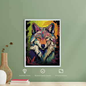Sowpeace Harmony: Wildlife inspired abstract Wolf -Wall painting-Chitran by sowpeace-Sowpeace Harmony: Wildlife inspired abstract Wolf-CH-WRT-W1-Sowpeace