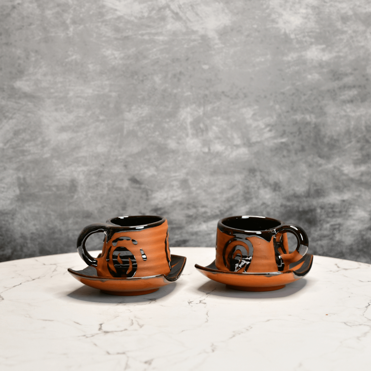 Sowpeace Heart in a Cup (Set of 2) | Handcrafted Terracotta Coffee & Tea Mugs for Gifting & Daily Use - Sowpeace - 