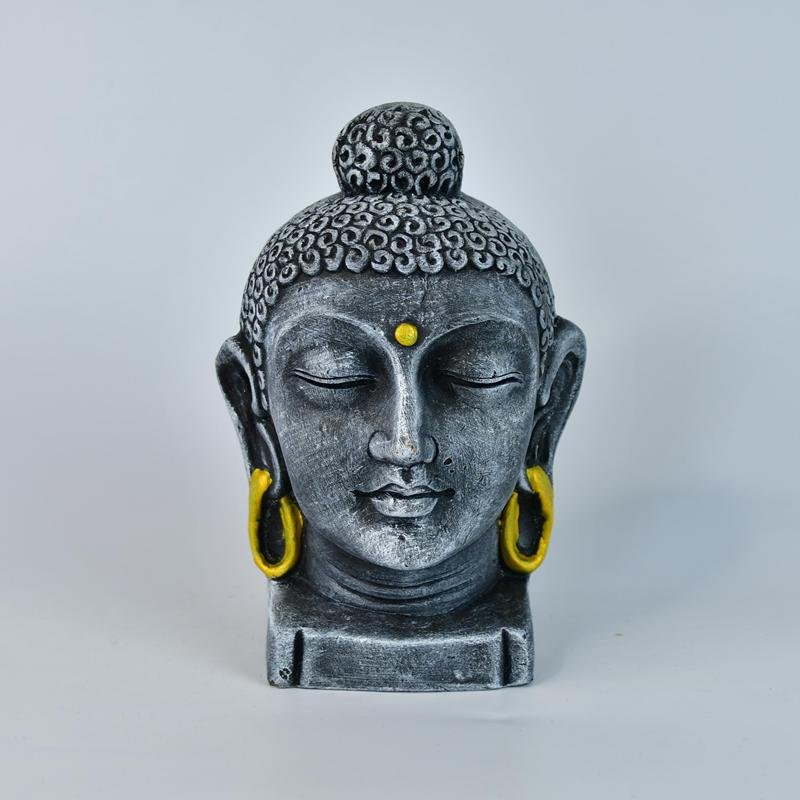 Sowpeace Large Terracotta Buddha Head: Artisan Tabletop Decor - terracotta tabletop - Sowpeace - Buddha - God Idols