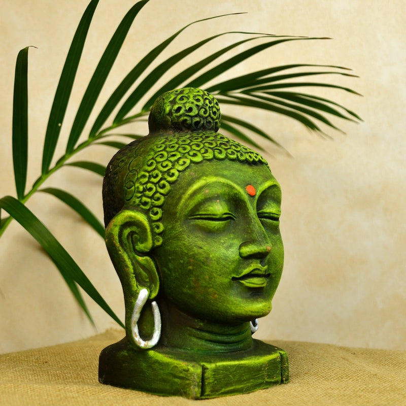Sowpeace Large Terracotta Buddha Head: Artisan Tabletop Decor – view 5