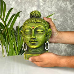 Sowpeace Large Terracotta Buddha Head: Artisan Tabletop Decor - Additional View