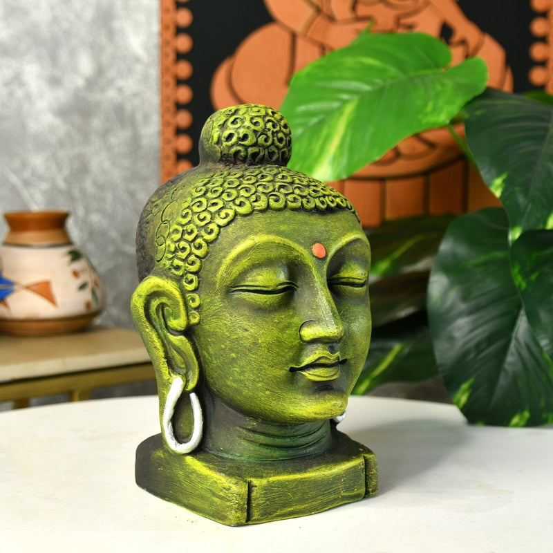 Sowpeace Large Terracotta Buddha Head: Artisan Tabletop Decor – view 6