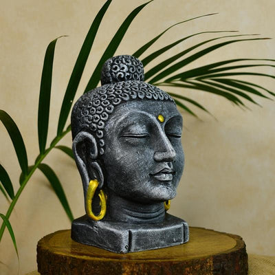 Sowpeace Large Terracotta Buddha Head: Artisan Tabletop Decor