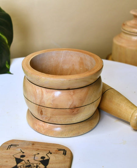 Sowpeace Large Wooden Stone Pestle: Artisan Home Accent