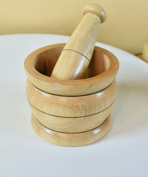 Sowpeace Large Wooden Stone Pestle: Artisan Home Accent