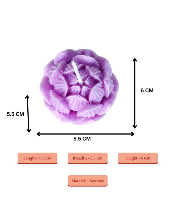 Sowpeace Lotus Petals Soywax Candle Set of 2 – Hand-Poured, Purple, Vegan & Unscented Décor — image 3