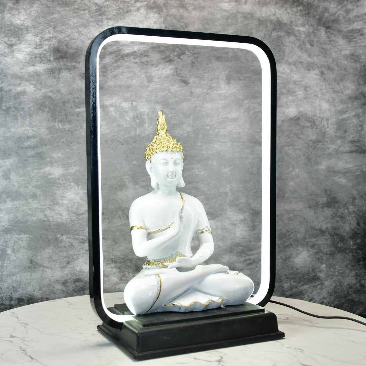 Sowpeace Luminous Buddha Tranquility Idol | Radiant Resin Statue for Peaceful Home Décor & Gifting - Sowpeace - 