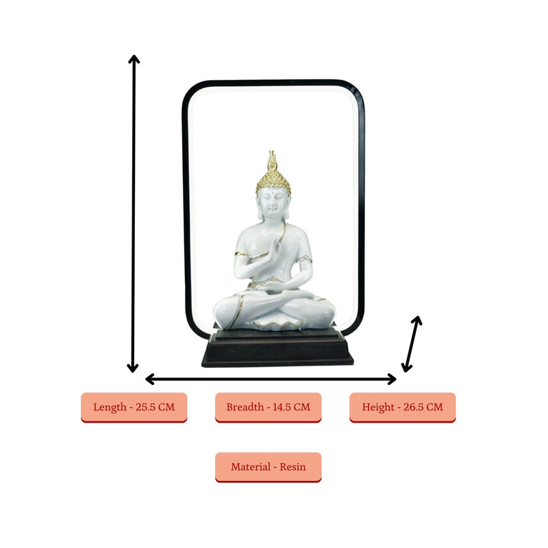 Sowpeace Luminous Buddha Tranquility Idol | Radiant Resin Statue for Peaceful Home Décor & Gifting – view 5