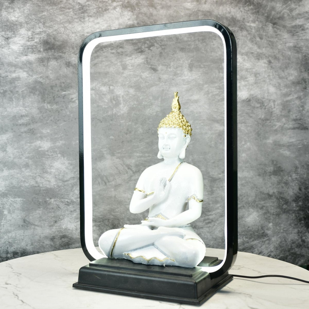Sowpeace Luminous Buddha Tranquility Idol | Radiant Resin Statue for Peaceful Home Décor & Gifting - Sowpeace - 