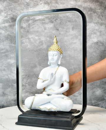 Sowpeace Luminous Buddha Tranquility Idol | Radiant Resin Statue for Peaceful Home Décor & Gifting — alternate view