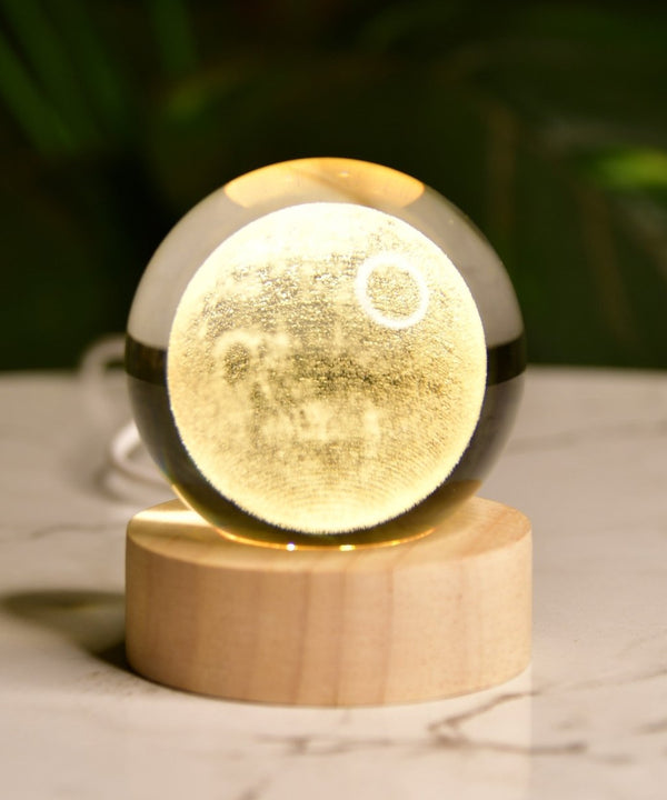 Sowpeace Luna Sphere Crystal Ball Lamp | Enchanting Moon Glow Night Light for Home Décor & Gifting. — image 2