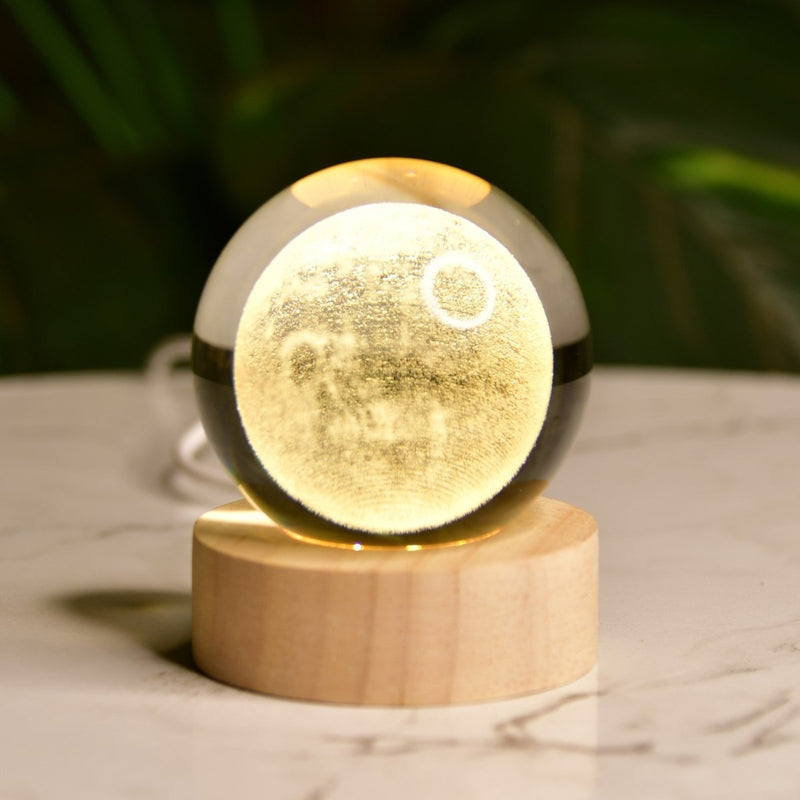 Sowpeace Luna Sphere Crystal Ball Lamp | Enchanting Moon Glow Night Light for Home Décor & Gifting. – view 2