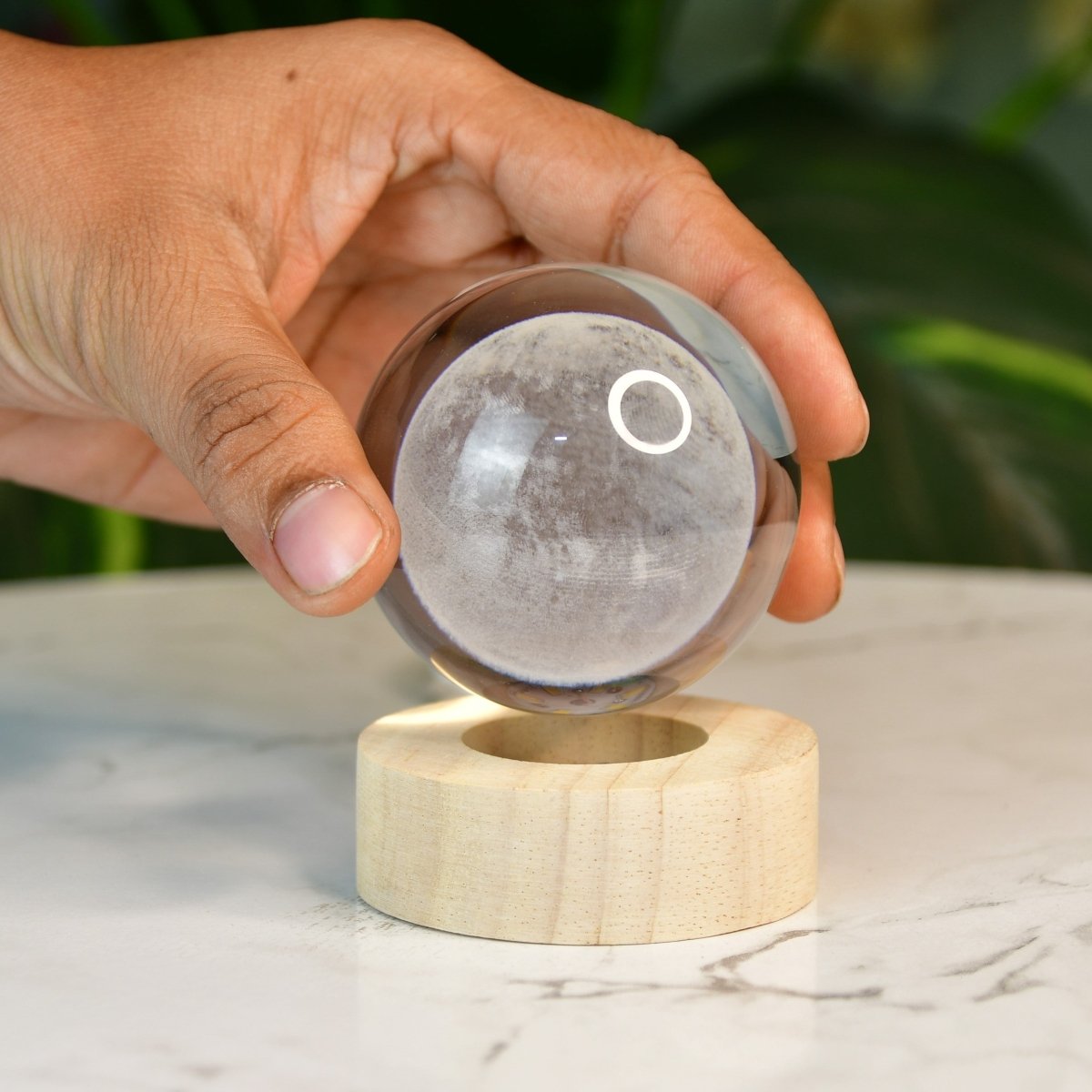 Sowpeace Luna Sphere Crystal Ball Lamp | Enchanting Moon Glow Night Light for Home Décor & Gifting. - Sowpeace - 