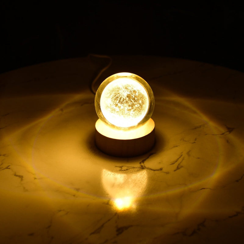 Sowpeace Luna Sphere Crystal Ball Lamp | Enchanting Moon Glow Night Light for Home Décor & Gifting. – view 3