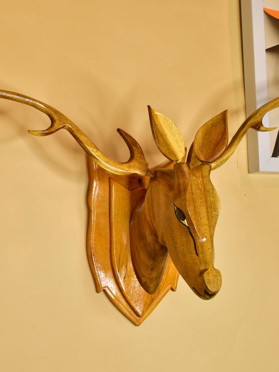 Sowpeace Majestic Deer Head: Hand - Carved Grandeur for Your Home - Sowpeace - Sowpeace Majestic Deer Head: Hand - Carved Grandeur for Your Home - Wood - WDHB - WDN - WD - Sowpeace