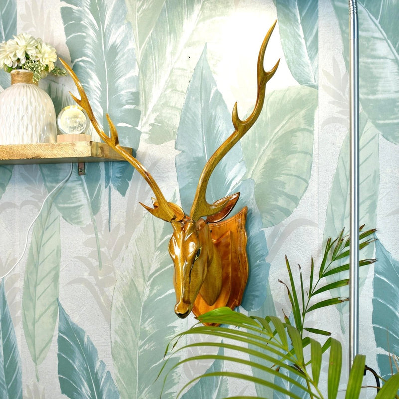 Sowpeace Majestic Deer Head: Hand-Carved Grandeur for Your Home – view 1