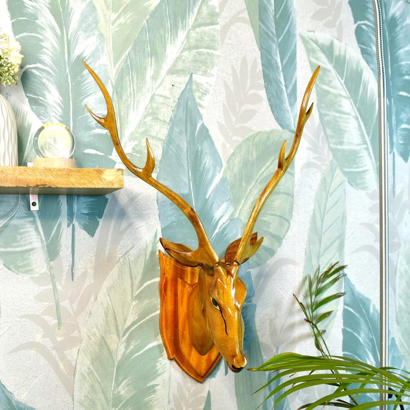 Sowpeace Majestic Deer Head: Hand-Carved Grandeur for Your Home – view 2