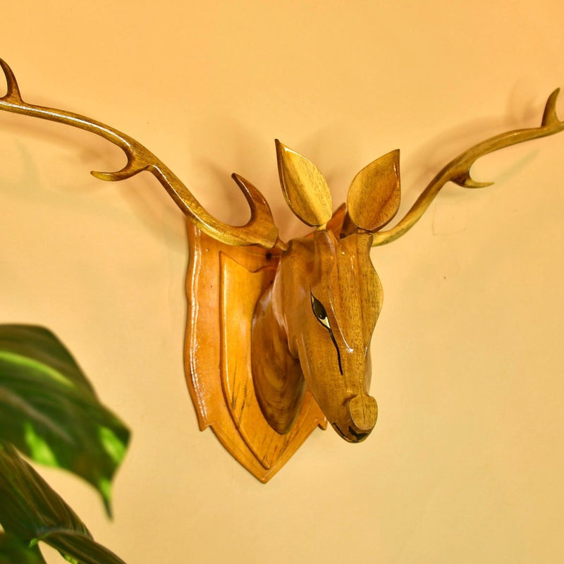 Sowpeace Majestic Deer Head: Hand-Carved Grandeur for Your Home – view 6