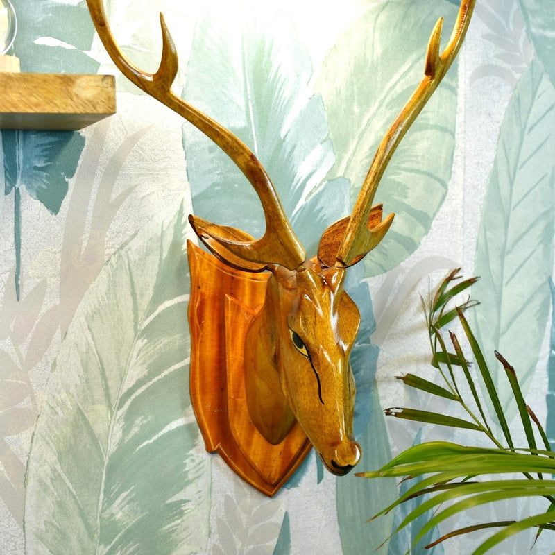 Sowpeace Majestic Deer Head: Hand-Carved Grandeur for Your Home – view 5