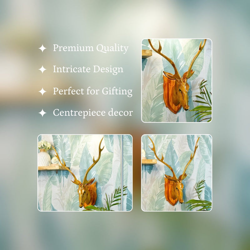 Sowpeace Majestic Deer Head: Hand-Carved Grandeur for Your Home – view 3