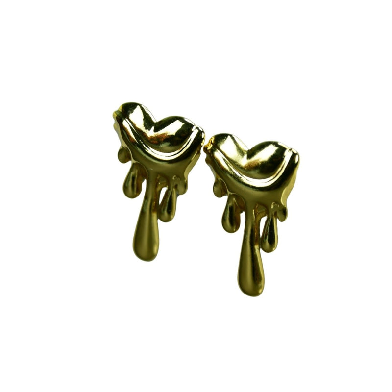 Sowpeace Melting Hearts Gold Stainless Steel Earrings | Elegant One‑Size Lightweight Jewelry for Women & Daily Wear – view 5