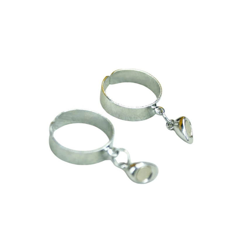 Sowpeace Metal Half Heart Magnetic Ring Stainless Steel | Romantic One‑Size Adjustable Couple Jewelry – view 5
