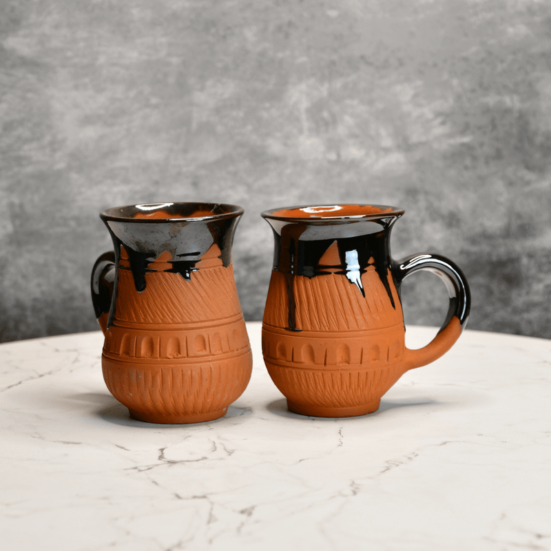 Sowpeace Mug in Coffee (Set of 2) | Handcrafted Terracotta Coffee & Tea Mugs for Gifting & Daily Use – view 1