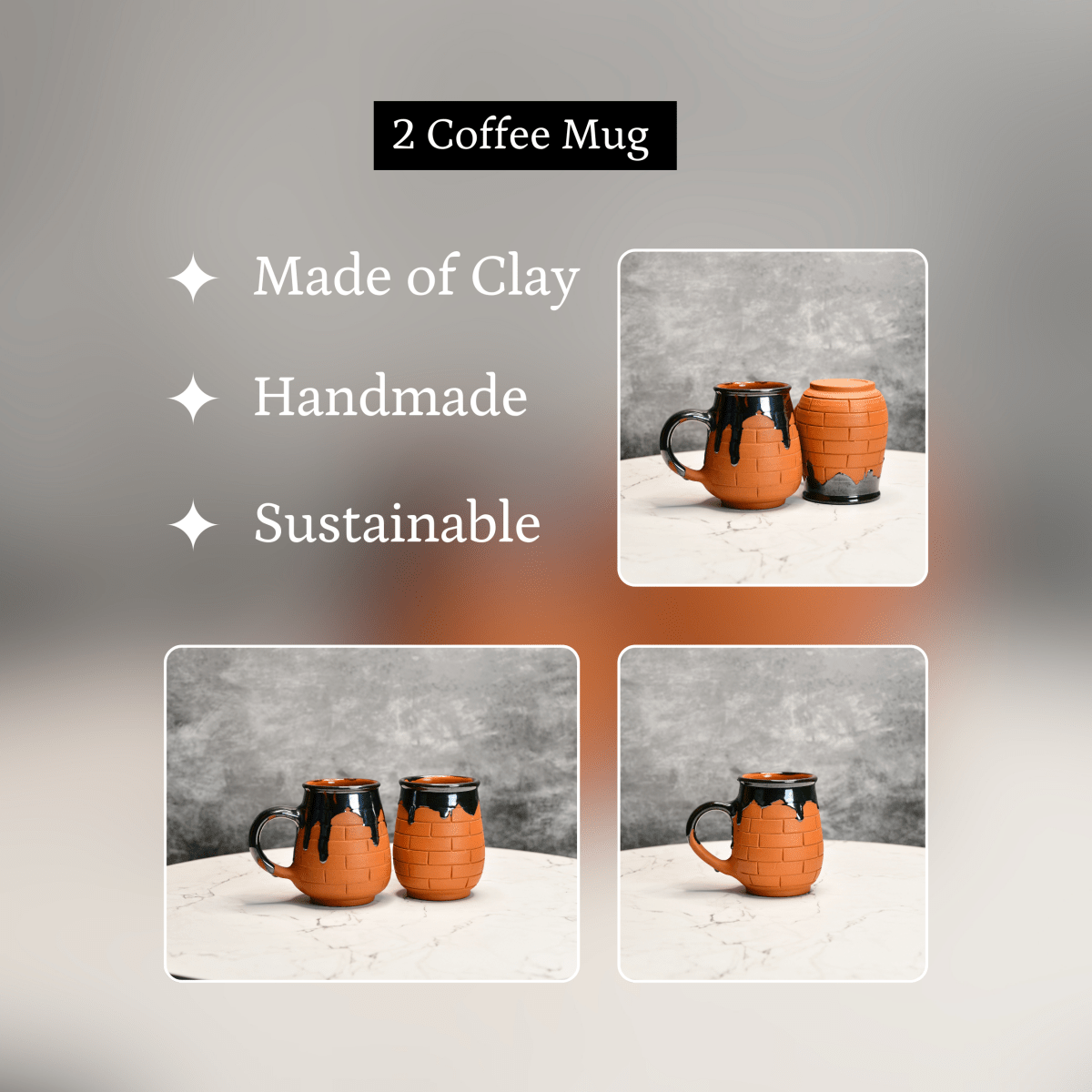 Sowpeace Mug of Closer Happiness (Set of 2) | Elegant Ceramic Coffee & Tea Mugs for Gifting & Daily Use - Sowpeace - 