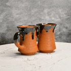Sowpeace Mug of Smile (Set of 2) | Handcrafted Terracotta Coffee & Tea Mugs for Gifting & Daily Use