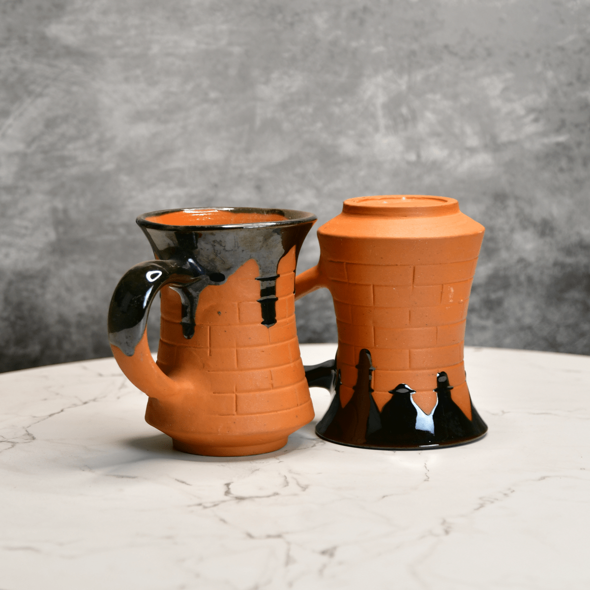 Sowpeace Mug of Smile (Set of 2) | Handcrafted Terracotta Coffee & Tea Mugs for Gifting & Daily Use - Sowpeace - 
